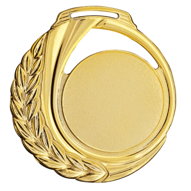 Imagem de MEDALHA GRANDE METALIZADA NA COR DOURADA - 11001-AZ-D