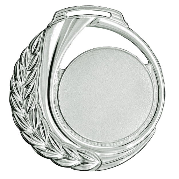 Imagem de MEDALHA GRANDE METALIZADA NA COR PRATA - 11001-AZ-P