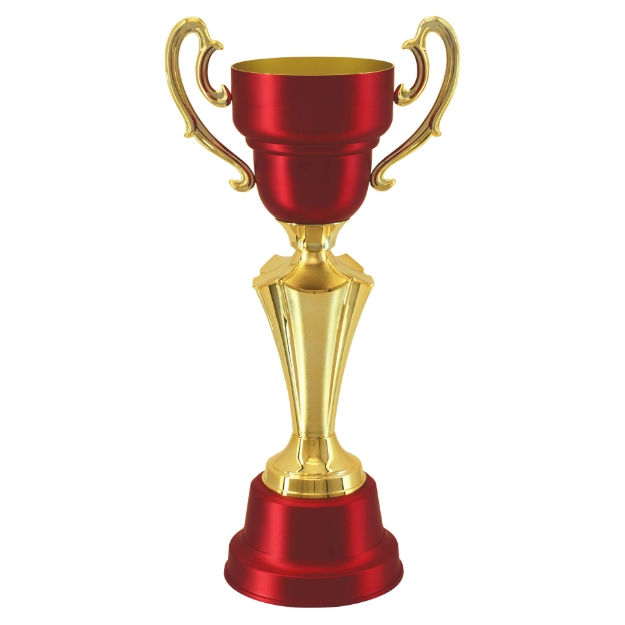 Imagem de TROFÉU MÉDIO TAÇA ABERTA EM POLÍMERO METALIZADO - 300276-VMFA