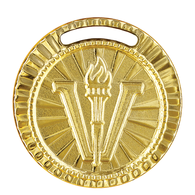 Imagem de MEDALHA PEQUENA METALIZADA NA COR DOURADA - 35002-AZ-D