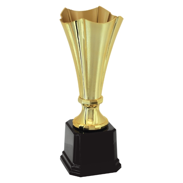 Imagem de TROFÉU MÉDIO COPA ABERTA EM POLÍMERO METALIZADO - 35 CM - 400816-DO