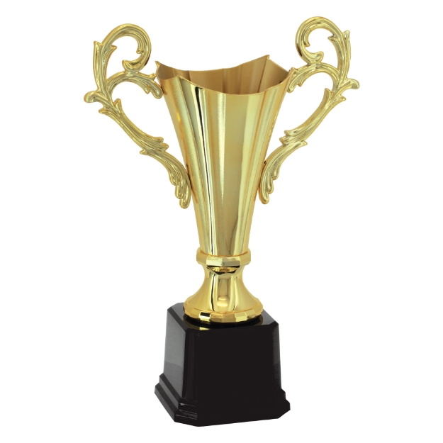Imagem de TROFÉU MÉDIO TAÇA ABERTA EM POLÍMERO METALIZADO - 39 CM - 400837-DO