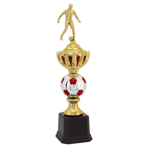 Imagem de TROFÉU MÉDIO PARA FUTEBOL EM POLÍMERO METALIZADO - 54 CM - 401201-VM