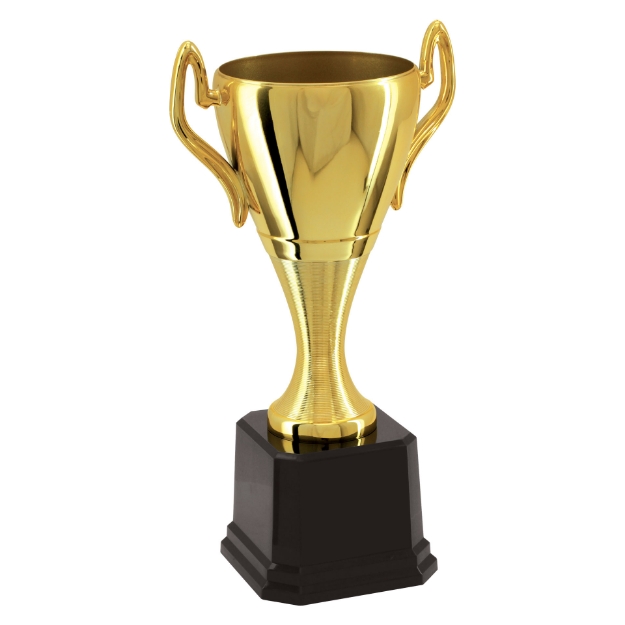 Imagem de TROFÉU MÉDIO TAÇA ABERTA EM POLÍMERO METALIZADO - 35 CM - 401626-DO