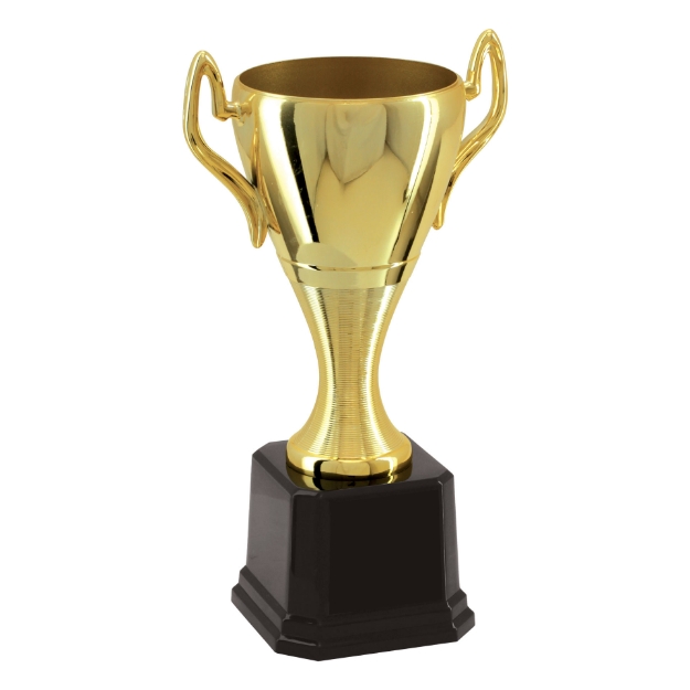 Imagem de TROFÉU MÉDIO TAÇA ABERTA EM POLÍMERO METALIZADO - 28 CM - 401627-DO