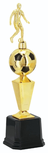 Imagem de TROFÉU MÉDIO PARA FUTEBOL EM POLÍMERO METALIZADO - 33 CM - 402403-PT