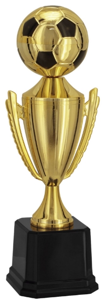 Imagem de TROFÉU TAÇA MÉDIO PARA FUTEBOL EM POLÍMERO METALIZADO - 42 CM - 402422-PT