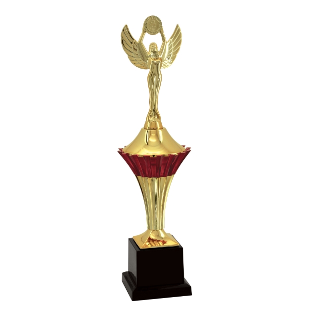 Imagem de TROFÉU PEQUENO EM POLÍMERO METALIZADO - 34 CM - 500112-VM