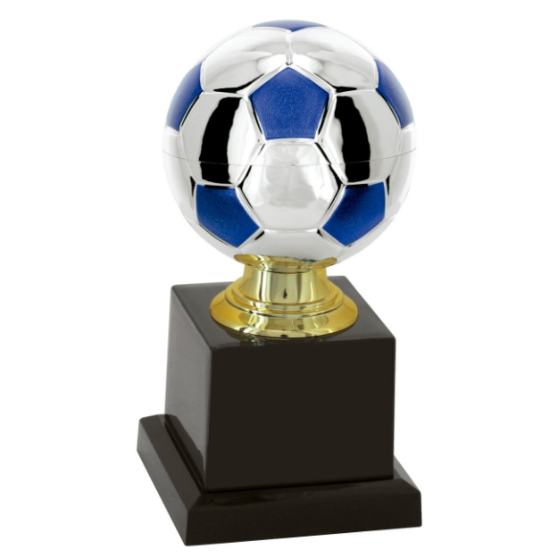 Imagem de TROFÉU PEQUENO PARA FUTEBOL EM POLÍMERO METALIZADO - 16 CM - 500146-AZE