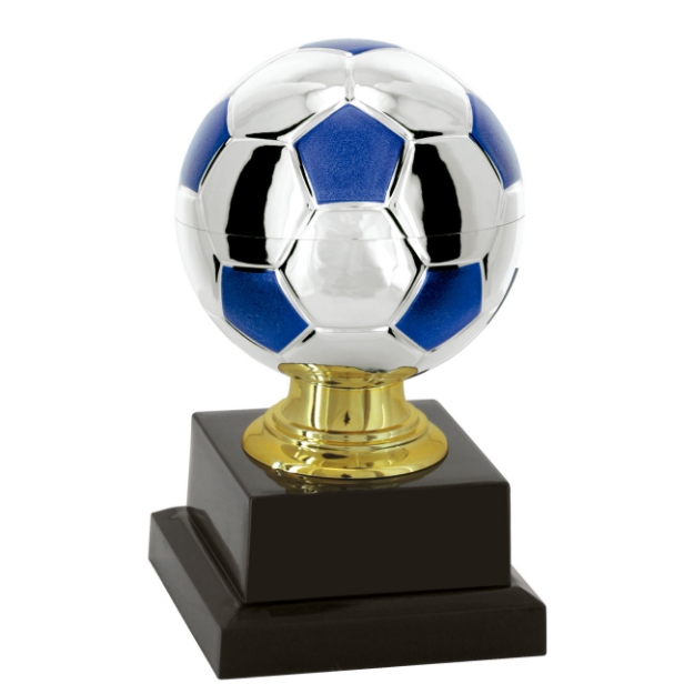Imagem de TROFÉU PEQUENO PARA FUTEBOL EM POLÍMERO METALIZADO - 13 CM - 500147-AZE