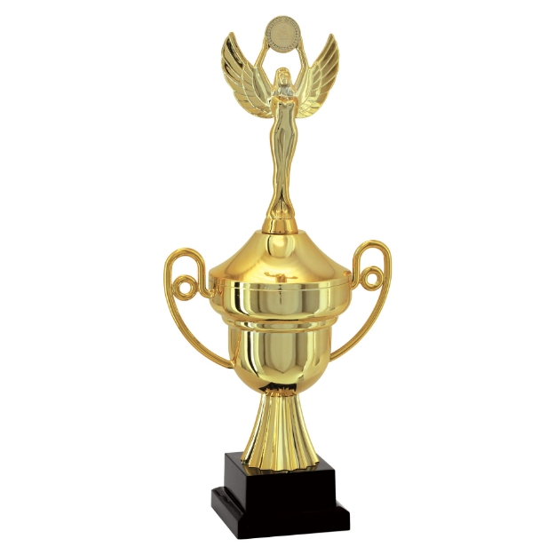 Imagem de TROFÉU TAÇA PEQUENO EM POLÍMERO METALIZADO - 33 CM - 500203-DO