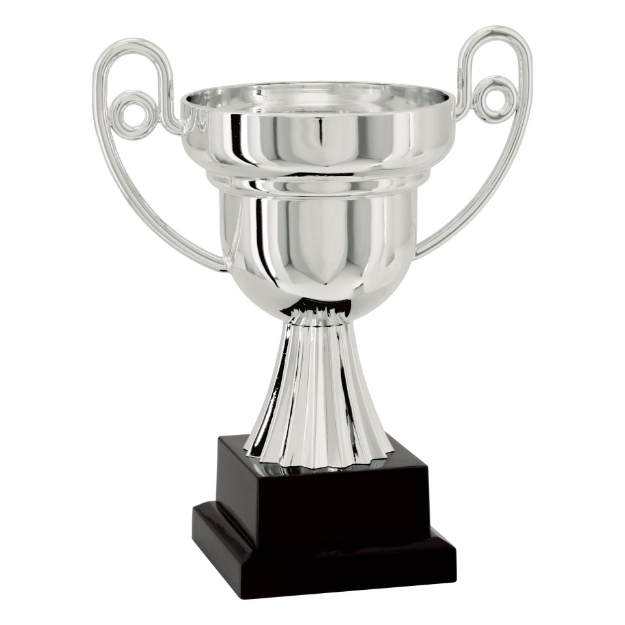 Imagem de TROFÉU TAÇA ABERTA PEQUENO EM POLÍMERO METALIZADO - 18 CM - 500213-PR