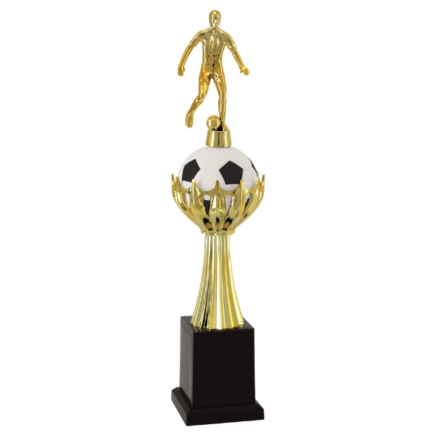 Imagem de TROFÉU PEQUENO PARA FUTEBOL EM POLÍMERO METALIZADO - 38 CM - 501331-PT