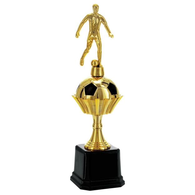 Imagem de TROFÉU PEQUENO PARA FUTEBOL EM POLÍMERO METALIZADO - 32 CM - 501681-DO