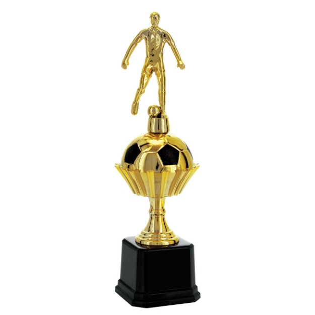 Imagem de TROFÉU PEQUENO PARA FUTEBOL EM POLÍMERO METALIZADO - 30 CM - 501682-DO