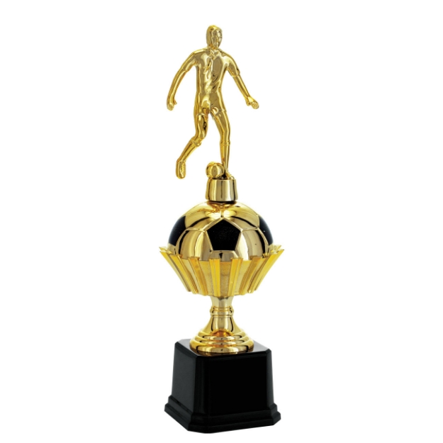 Imagem de TROFÉU PEQUENO PARA FUTEBOL EM POLÍMERO METALIZADO - 28 CM - 501683-DO