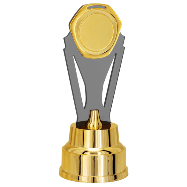 Imagem de TROFÉU COM PLACA DE ACRÍLICO E RAMO METÁLICO PARA PERSONALIZAÇÃO NA COR DOURADO - 502270-DO