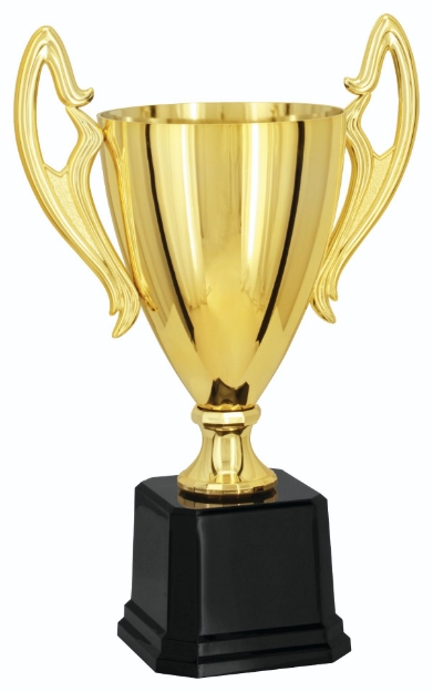 Imagem de TAÇA ABERTA DE TAMANHO MÉDIO EM POLÍMERO METALIZADO - 700576-DO