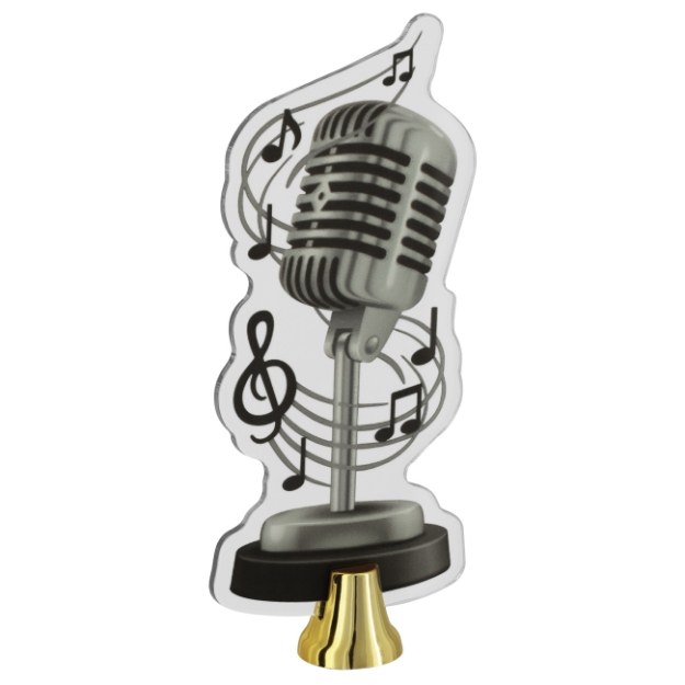 Imagem de FIGURA ACRILICO KARAOKE / MICROFONE FAC-037 - 15 CM