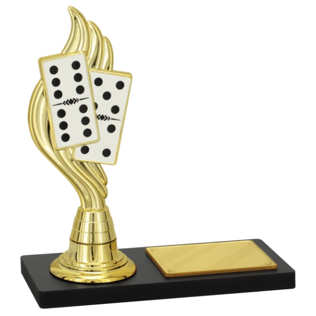 Imagem de TROFÉU PARA PREMIAÇÃO DE DOMINÓ COM BASE DE MDF - PLM-240-DO-FDMD