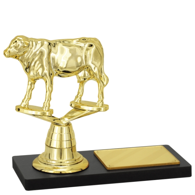 Imagem de TROFÉU PARA PREMIAÇÃO EXPOSIÇÃO VACA / PECUÁRIA COM BASE DE MDF - PLM-240-DO-FVE