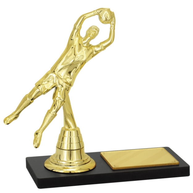 Imagem de TROFÉU PARA PREMIAÇÃO DE MELHOR GOLEIRO COM BASE DE MDF - PLM-240-DO-GL