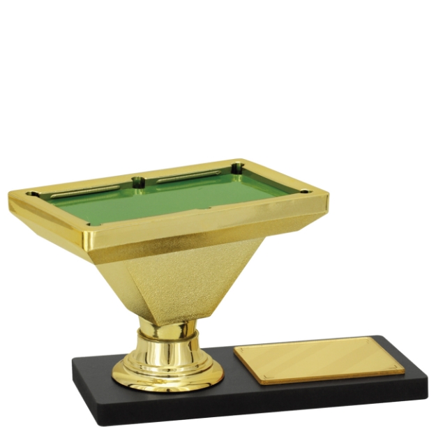 Imagem de TROFÉU PARA PREMIAÇÃO DE SINUCA COM BASE DE MDF E EXCLUSIVA ESTATUETA DE MESA - PLM-240-DO-MS