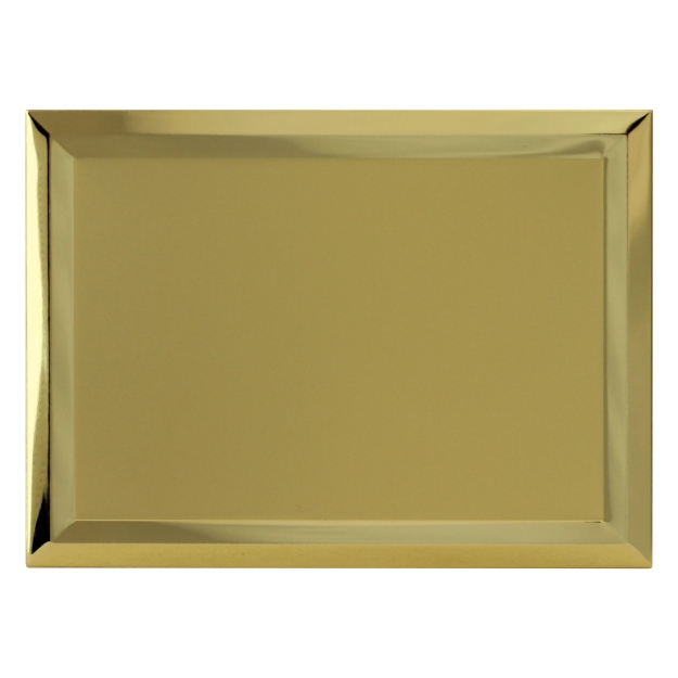 Imagem de PLACA DE HOMENAGEM DE ALUMÍNIO DOURADA COM BORDAS EM ALTO RELEVO - 18x13 CM - PL-DO-9318