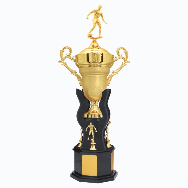 Imagem de TROFÉU GRANDE TRANSITÓRIO PARA FUTEBOL EM POLIMERO METALIZADO E MDF - 200330-DDOT