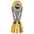 Imagem de TROFÉU COM PLACA DE ACRÍLICO E RAMO METÁLICO PARA PERSONALIZAÇÃO NA COR DOURADO - 502270-DO