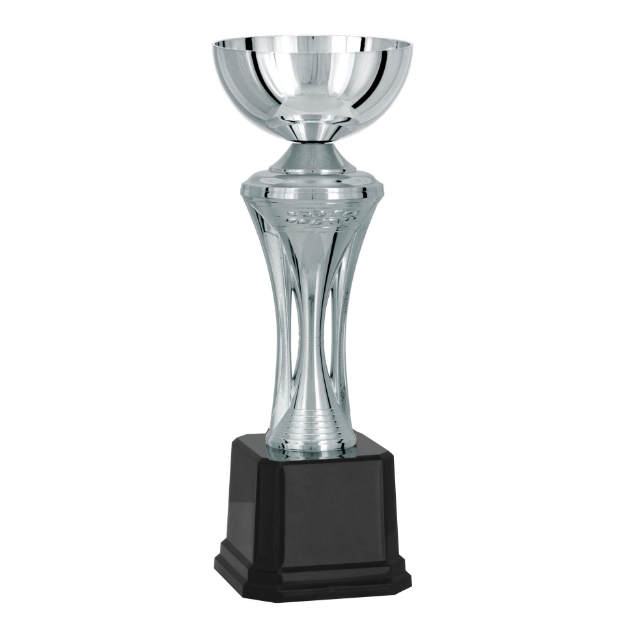 Imagem de TROFÉU MÉDIO TAÇA ABERTA  EM POLÍMERO METALIZADO NA COR PRATA - 49 CM - 402756-PR