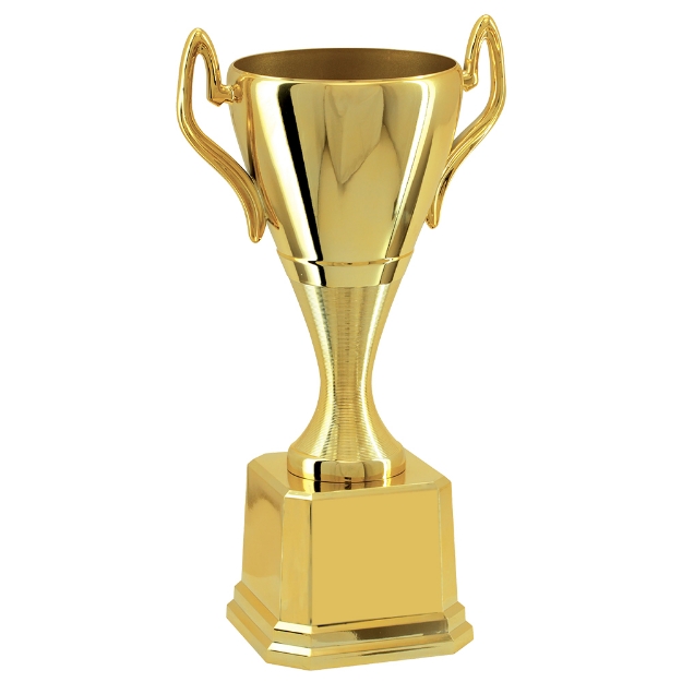Imagem de TROFÉU MÉDIO TAÇA ABERTA EM POLÍMERO METALIZADO - 28 CM - 401637-DO