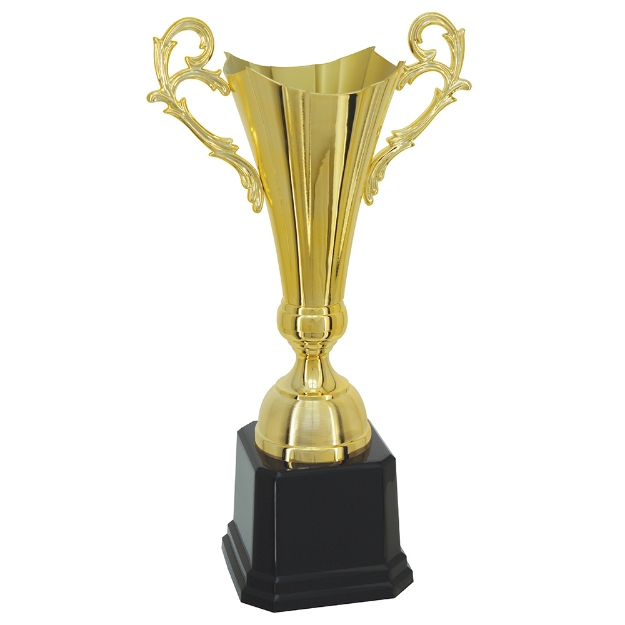 Imagem de TROFÉU MÉDIO TAÇA ABERTA EM POLÍMERO METALIZADO - 56 CM - 402675-DO
