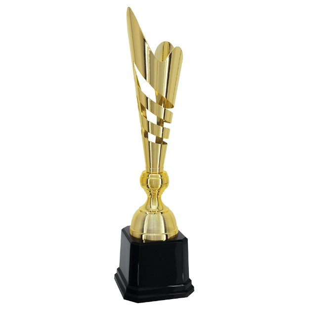 Imagem de TROFÉU MÉDIO COM TAÇA EM METAL FORMATO ESPECIAL - 55 CM - 402691