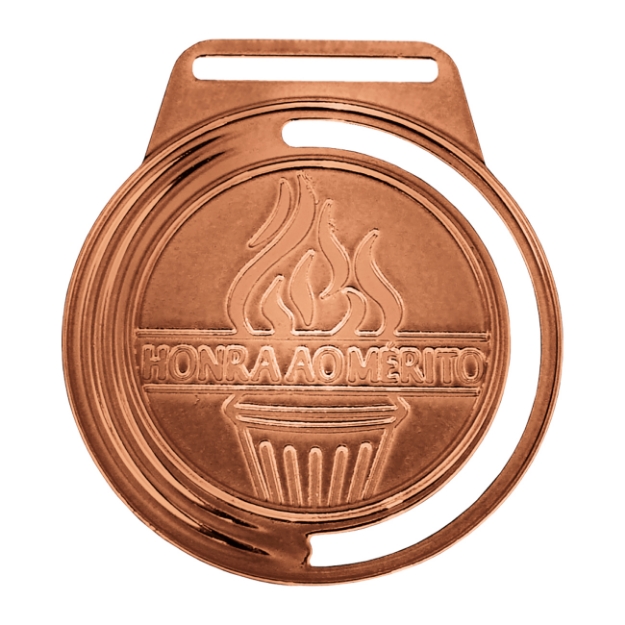 Imagem de MEDALHA HONRA AO MÉRITO METALIZADA NA COR BRONZE - 50000-AZ-BN