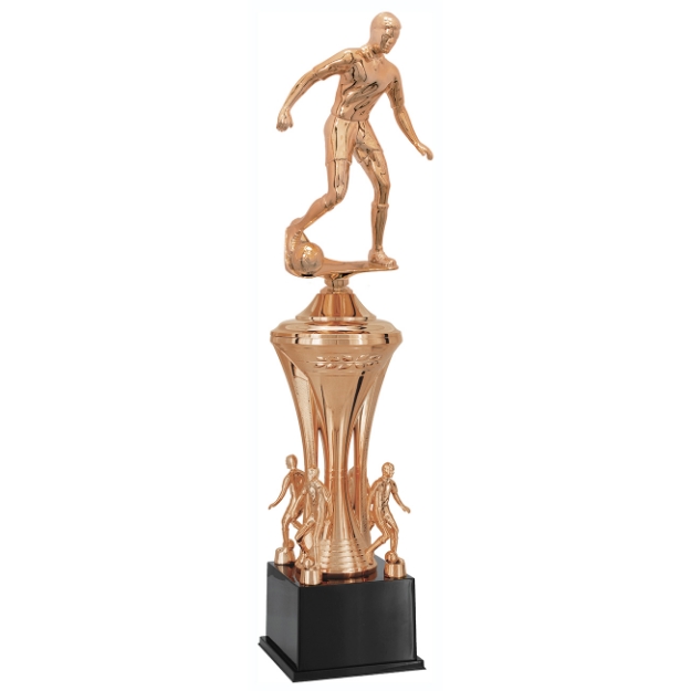 Imagem de TROFÉU MÉDIO PARA FUTEBOL EM POLÍMERO METALIZADO NA COR BRONZE - 300590-BZN