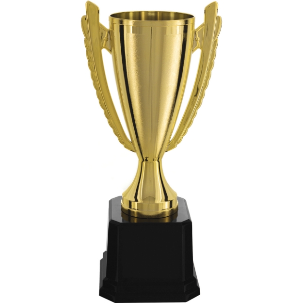 Imagem de TROFÉU MÉDIO TAÇA ABERTA EM POLÍMERO METALIZADO - 37 CM - 401805-DO