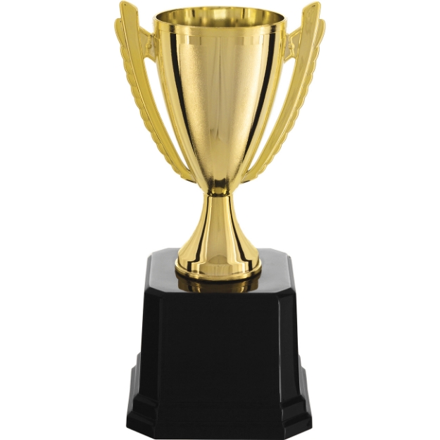Imagem de TROFÉU MÉDIO TAÇA ABERTA EM POLÍMERO METALIZADO - 22 CM - 401807-DO