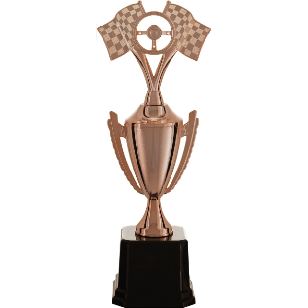 Imagem de TROFÉU MÉDIO TAÇA EM POLÍMERO METALIZADO NA COR BRONZE - 37 CM - 401803-BZN