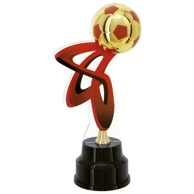 Imagem de TROFÉU PARA FUTEBOL COM PLACA DE ACRÍLICO E ESTATUETA DE BOLA - 504090-DVM