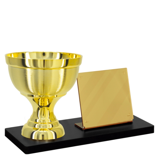 Imagem de TROFÉU PARA PREMIAÇÃO GERAL COM BASE DE MDF E TAÇA METALIZADA - PLM-830-DO