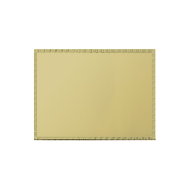 Imagem de PLACA DE HOMENAGEM DE ALUMÍNIO DOURADA COM BORDAS EM ALTO RELEVO - 16X12 CM - PL-DO-9716