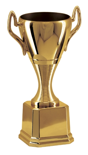 Imagem de TROFÉU MÉDIO TAÇA ABERTA EM POLÍMERO METALIZADO NA COR BRONZE- 28 CM - 401637-BZN