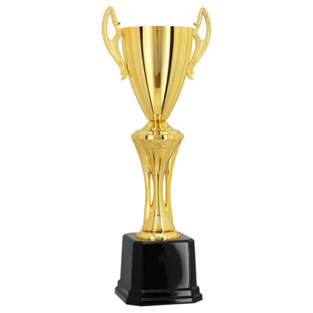 Imagem de TROFÉU MÉDIO TAÇA ABERTA EM POLÍMERO METALIZADO - 75 CM - 301315-DO