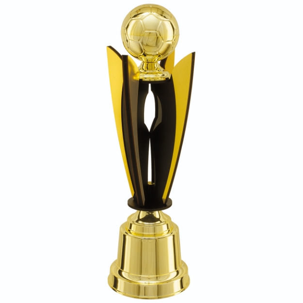 Imagem de TROFÉU PARA FUTEBOL EM POLÍMERO METALIZADO COM COMPONENTES EM MDF - PLM-911-DO
