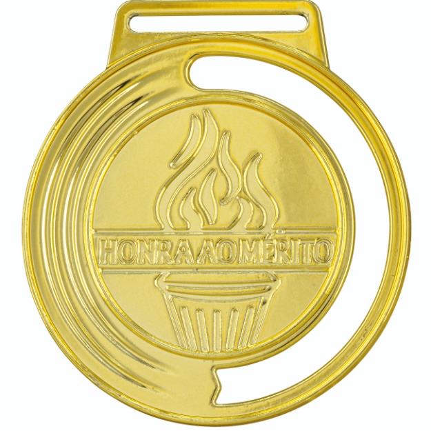 Imagem de  MEDALHA HONRA AO MÉRITO METALIZADA NA COR DOURADA - 60007-AZ-D